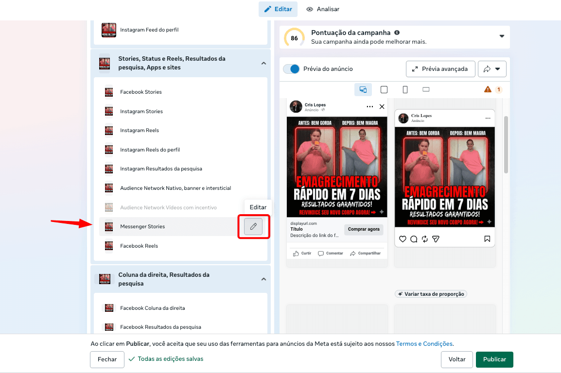 Imagem do artigo: Aprovando anúncio Black - Criativos posicionados Facebook Ads