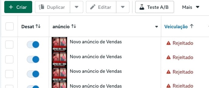 Imagem do artigo: Aprovando anúncio Black - Criativos posicionados Facebook Ads